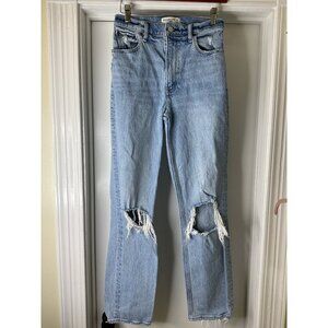 Abercrombie 90s Straight Ultra High Rise Distressed Denim Size 26/2